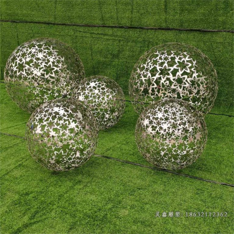 镂空球不锈钢景观雕塑