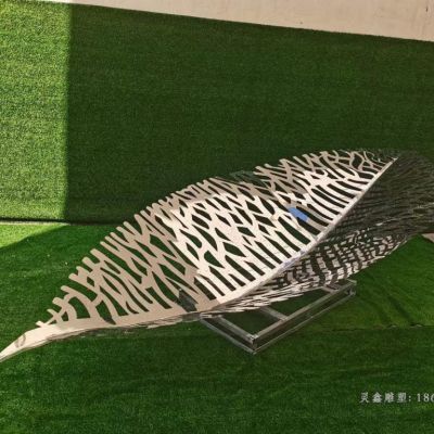 树叶不锈钢镂空雕塑