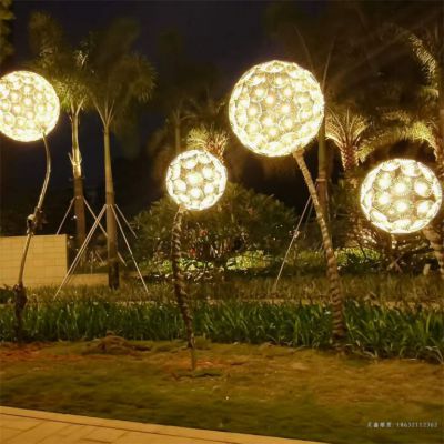 发光蒲公英景观不锈钢雕塑