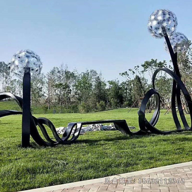 不锈钢蒲公英雕塑