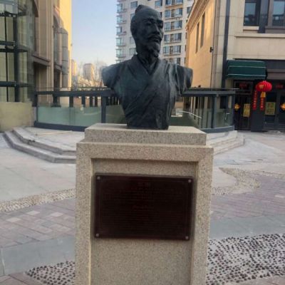 名人张衡胸像铜雕