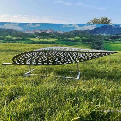 镂空树叶不锈钢景观雕塑