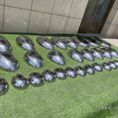 鹅卵石标志不锈钢雕塑