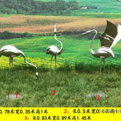 镜面不锈钢火烈鸟雕塑