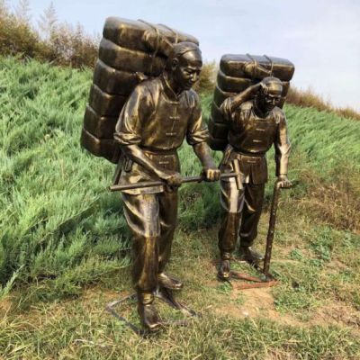 农耕文化人物城市铜雕