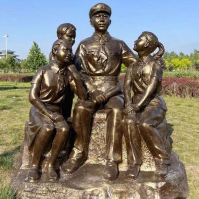 雷锋精神标志景观铜雕