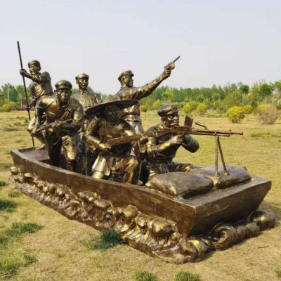 红军人物标志铜雕